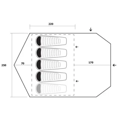 Намет Trimm CAMP II dark lagoon/dark grey - синій - 1 - Robinzon.ua