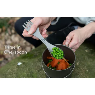Титанова ложка-виделка-ніж Naturehike NH19T012-D - 2 Титанова ложка-виделка-ніж Naturehike NH19T012-D - 2 - Robinzon.ua