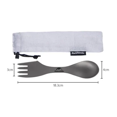 Титанова ложка-виделка-ніж Naturehike NH19T012-D - 4 Титанова ложка-виделка-ніж Naturehike NH19T012-D - 4 - Robinzon.ua