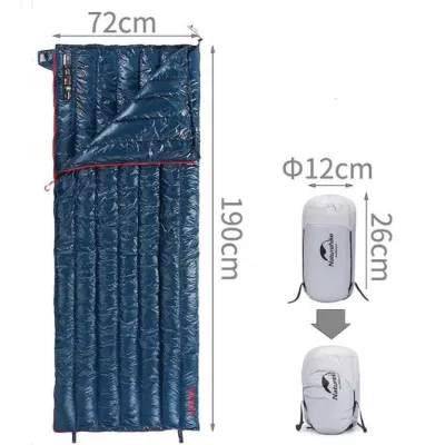 Ультралегкий пуховый спальник Naturehike CW280 upgrade синий NH17Y010-R. - 3 - Robinzon.ua