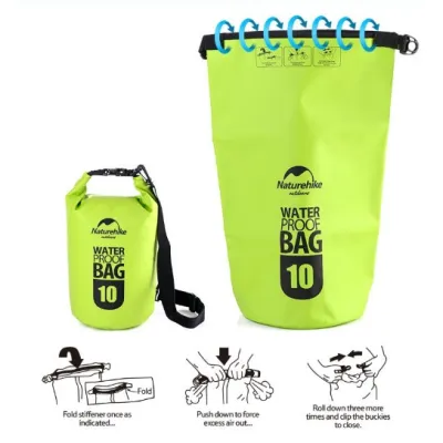 Водонепроницаемая сумка с ремешком Naturehike 10 л салатовая FS15M010-J. - 5 - Robinzon.ua