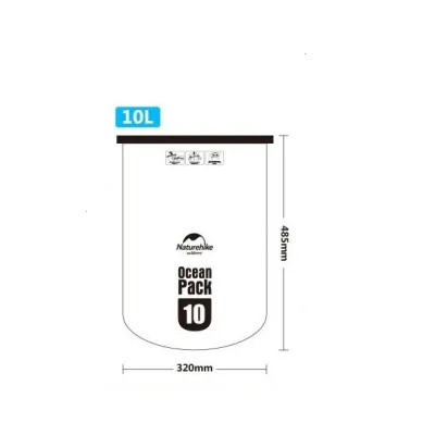 Водонепроницаемая сумка с ремешком Naturehike 10 л салатовая FS15M010-J. - 6 - Robinzon.ua