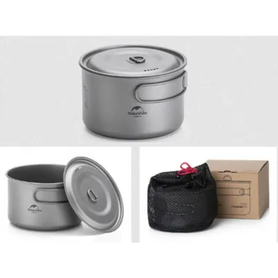 Титановый котелок Naturehike 1300 мл NH18T202-B. - 4 - Robinzon.ua