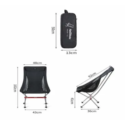 Складное кресло Naturehike YL06 черное NH18Y060-Z. - 5 - Robinzon.ua