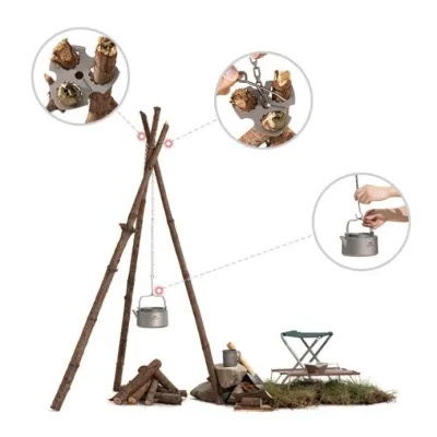 Титанова тринога для котла Naturehike NH21SK003 - 1 Титанова тринога для котла Naturehike NH21SK003 - 1 - Robinzon.ua