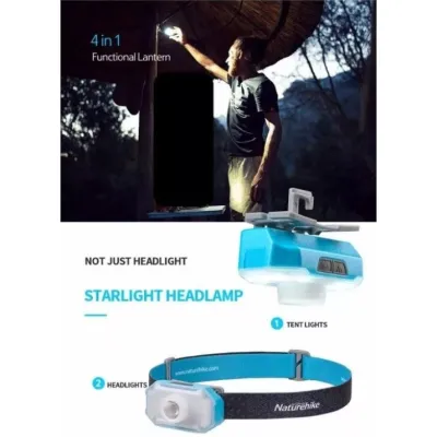 Налобный фонарь Naturehike с встроенным аккумулятором голубой NH18T003-C. - 2 - Robinzon.ua