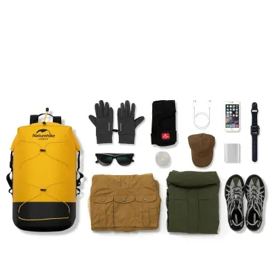 Рюкзак водонепроницаемый Naturehike 20 л, жёлтый NH21FSB04. - 1 - Robinzon.ua