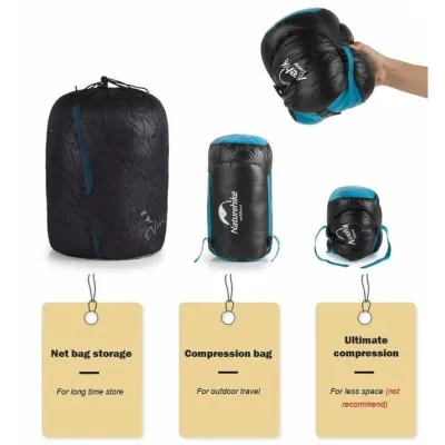 Спальный мешок пуховой Naturehike CW400 размер L серый NH18C400-D. - 2 - Robinzon.ua