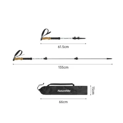 Треккинговые палки Naturehike белые CNH22DS002, (цена за пару). - 3 - Robinzon.ua