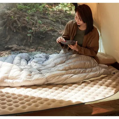 Двухместный надувной коврик Naturehike R Value: 4,8, размер 205 х 150 х 15 см цвет хаки CNK2300DZ011. - 3 - Robinzon.ua