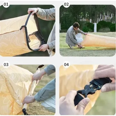 Ламзак-надувной диван Naturehike бежевый с принтом CNH22DZ022. - 4 - Robinzon.ua