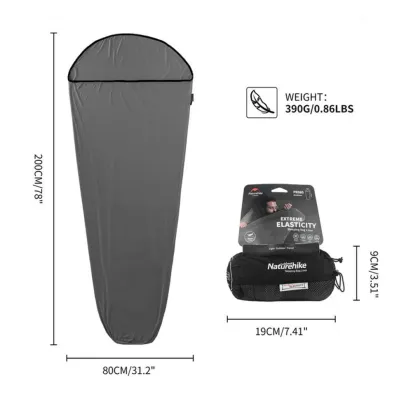 Вкладиш в спальник Naturehike графіт NH17N002-D - 1 - Robinzon.ua