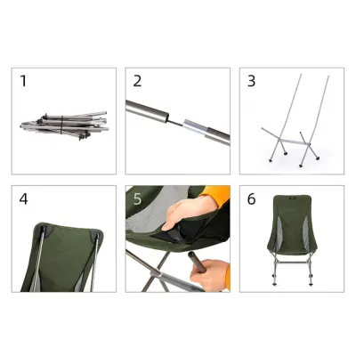 Складное кресло Naturehike YL06 зеленое NH18Y060-Z. - 6 - Robinzon.ua