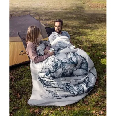 Двухместный спальник с подушками Naturehike &ldquo;Белый медведь” синий (NH19S016-D). - 1 - Robinzon.ua