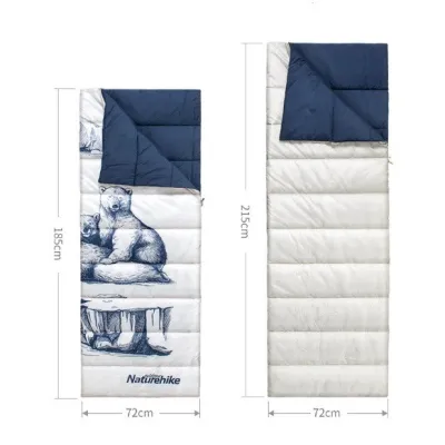 Двухместный спальник с подушками Naturehike &ldquo;Белый медведь” синий (NH19S016-D). - 5 - Robinzon.ua