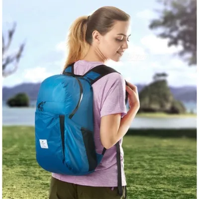 Cкладний рюкзак Naturehike Ultralight 22 л блакитний NH17A017-B - 4 - Robinzon.ua