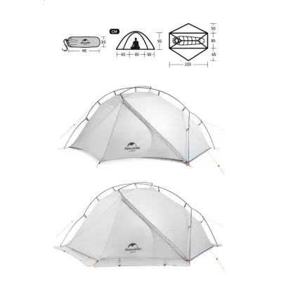 Одноместная палатка Naturehike VIK 1 с юбкой серого цвета NH18W001-K. - 2 Одноместная палатка Naturehike VIK 1 с юбкой серого цвета NH18W001-K. - 2 - Robinzon.ua