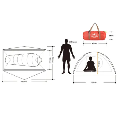 Одноместная палатка Naturehike Cycling 1 (Spider) NH18A095-D. - 4 - Robinzon.ua