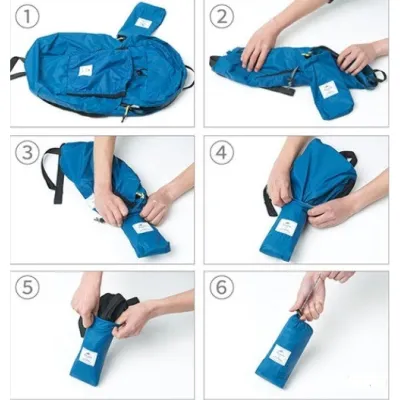 Складний рюкзак Naturehike Ultralight 22 л чорній NH17A017-B - 6 - Robinzon.ua