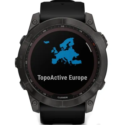 Спортивные часы Garmin Fenix 7X Sapphire Solar Carbon Gray DLC Titanium с силиконовым ремешком 010-02541-11 - 1 Спортивные часы Garmin Fenix 7X Sapphire Solar Carbon Gray DLC Titanium с силиконовым ремешком 010-02541-11 - 1 - Robinzon.ua
