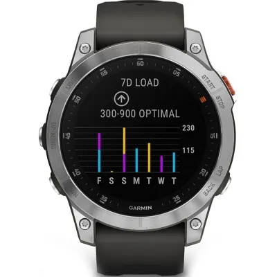 Спортивные часы Garmin Epix Gen 2 Slate Steel с силиконовым ремешком 010-02582-01 - 2 - Robinzon.ua