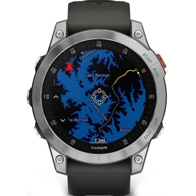 Спортивные часы Garmin Epix Gen 2 Slate Steel с силиконовым ремешком 010-02582-01 - 3 - Robinzon.ua