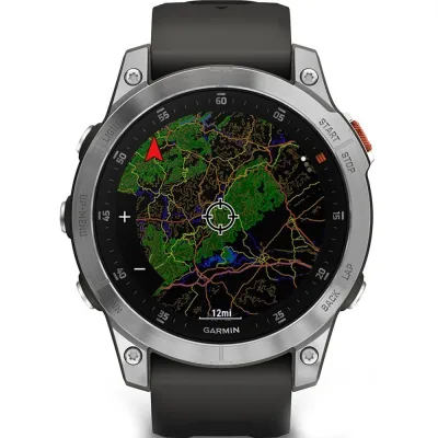 Спортивные часы Garmin Epix Gen 2 Slate Steel с силиконовым ремешком 010-02582-01 - 4 - Robinzon.ua