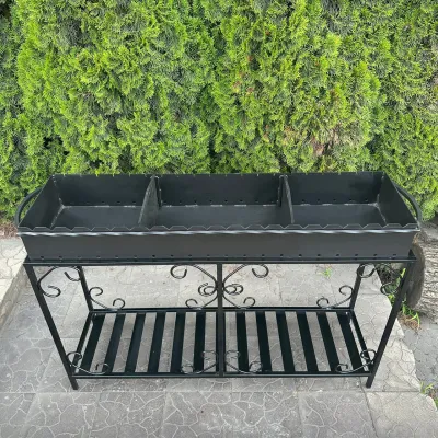 Мангал Mzavod Гефест на 20 шампурів 4мм на дровниці - 2 - Robinzon.ua