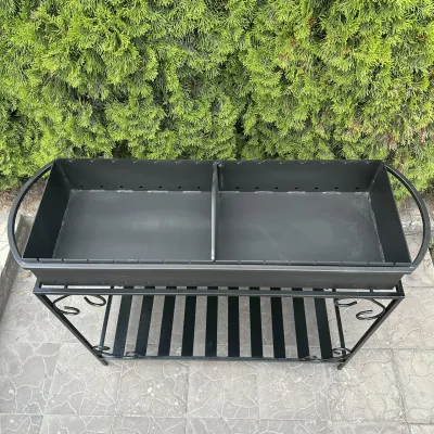 Мангал Mzavod Гефест на 15 шампурів 3мм на дровниці - 2 Мангал Mzavod Гефест на 15 шампурів 3мм на дровниці - 2 - Robinzon.ua