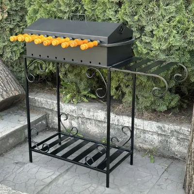 Мангал Mzavod Гефест на 9 шампурів 3мм на дровниці - 4 Мангал Mzavod Гефест на 9 шампурів 3мм на дровниці - 4 - Robinzon.ua