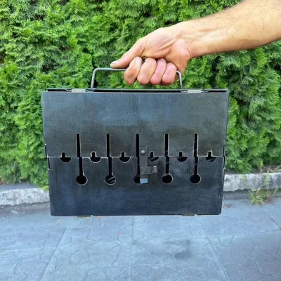 Мангал-чемодан Mzavod Пегас на 6 шампуров 2мм - 6 - Robinzon.ua