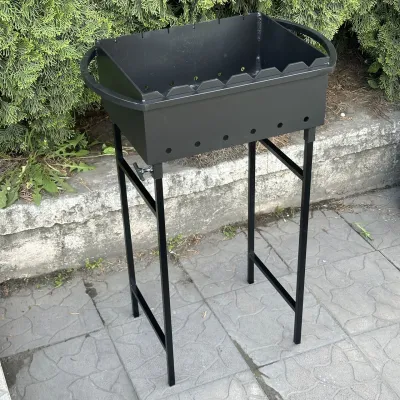 Мангал Mzavod Гектор на 6 шампурів 3мм на ніжках - 2 Мангал Mzavod Гектор на 6 шампурів 3мм на ніжках - 2 - Robinzon.ua