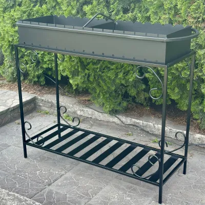 Мангал Mzavod Гефест на 15 шампурів 4мм на дровниці - 1 Мангал Mzavod Гефест на 15 шампурів 4мм на дровниці - 1 - Robinzon.ua