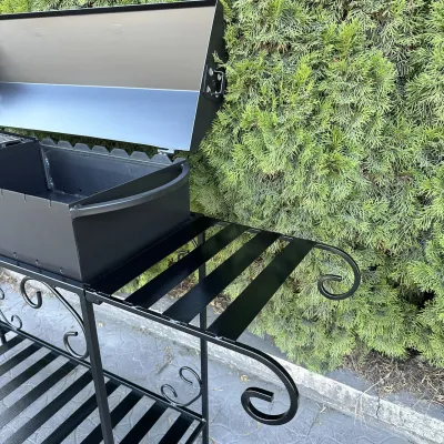 Мангал-барбекю Mzavod Гефест на 15 шампуров 3мм на дровнице - 7 - Robinzon.ua