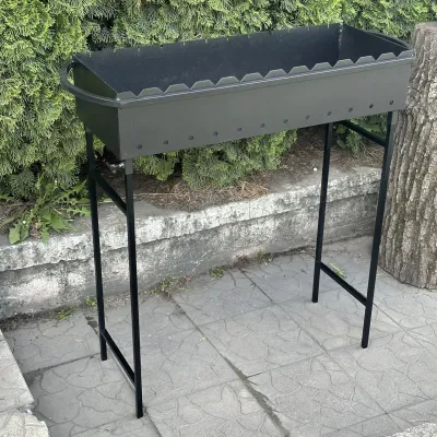 Мангал Mzavod Гектор на 12 шампурів 4мм на ніжках - 2 Мангал Mzavod Гектор на 12 шампурів 4мм на ніжках - 2 - Robinzon.ua