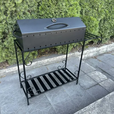 Мангал-барбекю Mzavod Гефест на 12 шампуров 4мм на дровнице - 2 Мангал-барбекю Mzavod Гефест на 12 шампуров 4мм на дровнице - 2 - Robinzon.ua