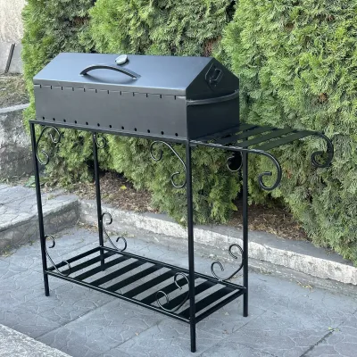 Мангал-барбекю Mzavod Гефест на 12 шампуров 4мм на дровнице - 4 Мангал-барбекю Mzavod Гефест на 12 шампуров 4мм на дровнице - 4 - Robinzon.ua