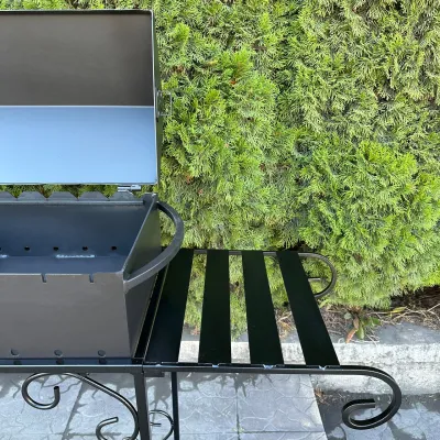 Мангал-барбекю Mzavod Гефест на 15 шампуров 4мм на дровнице - 6 - Robinzon.ua