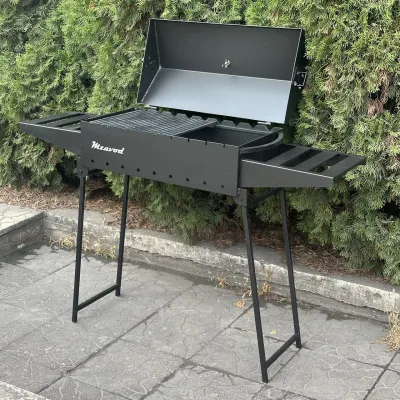 Мангал-барбекю Mzavod Икар на 9 шампуров 3мм портативный - 4 Мангал-барбекю Mzavod Икар на 9 шампуров 3мм портативный - 4 - Robinzon.ua