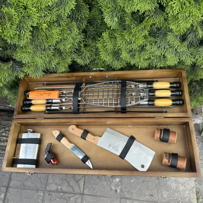 Подарочный набор Mzavod Мастер BBQ темный - 1 - Robinzon.ua