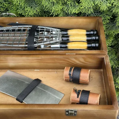 Подарочный набор Mzavod Мастер BBQ темный - 6 - Robinzon.ua