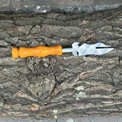 Вилка Mzavod с деревянной ручкой для снятия мяса 280х2мм светлая - 2 - Robinzon.ua