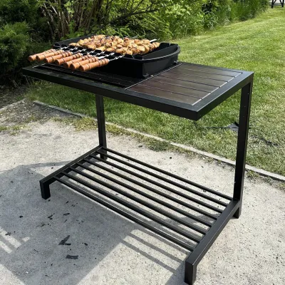 Мангал Mzavod Локі на 9 шампурів 4мм в стилі LOFT - 4 - Robinzon.ua