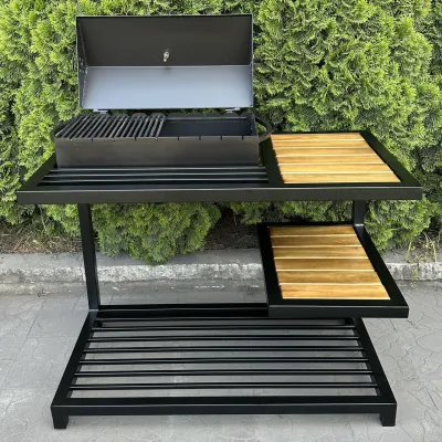 Мангал-барбекю Mzavod Один на 9 шампуров 4мм в стиле LOFT - 4 - Robinzon.ua