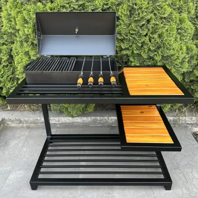 Мангал-барбекю Mzavod Один на 9 шампуров 4мм в стиле LOFT - 5 - Robinzon.ua