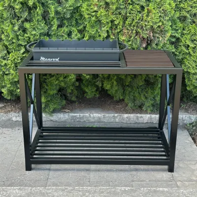 Мангал Mzavod Тор на 9 шампурів 4мм в стилі LOFT - 2 - Robinzon.ua