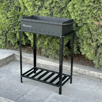 Мангал Mzavod Прометей на 9 шампурів 3мм на дровниці - 1 - Robinzon.ua