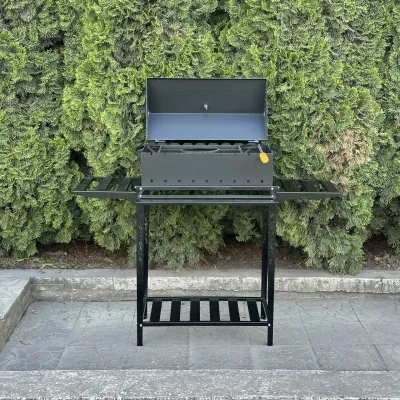 Мангал-барбекю Mzavod Прометей на 9 шампуров 4мм на дровнице - 4 Мангал-барбекю Mzavod Прометей на 9 шампуров 4мм на дровнице - 4 - Robinzon.ua