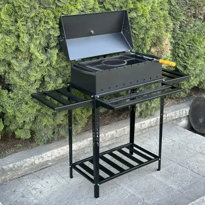 Мангал-барбекю Mzavod Прометей на 9 шампуров 4мм на дровнице - 5 Мангал-барбекю Mzavod Прометей на 9 шампуров 4мм на дровнице - 5 - Robinzon.ua