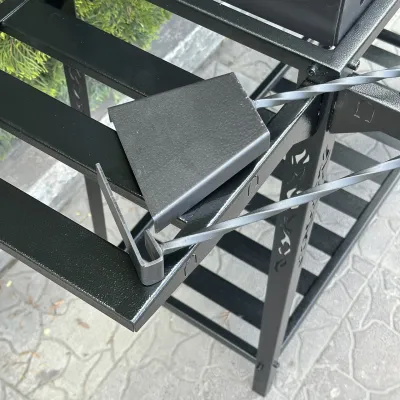 Боковая полка Mzavod для мангала Прометей на 9-12 шампуров металлическая - 4 - Robinzon.ua